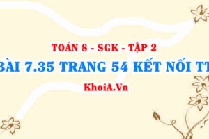 Bài 7.35 trang 54 Toán 8 Kết nối tri thức Tập 2